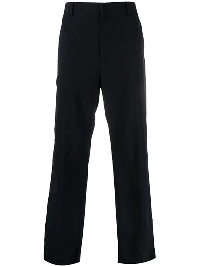 Shop Valentino Straight-leg Tailored Trousers In Blue