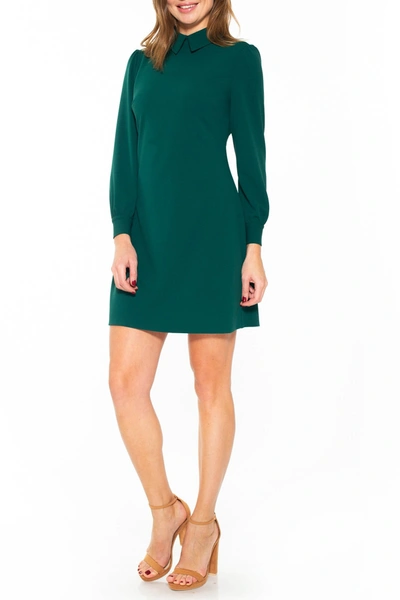 Shop Alexia Admor Bailee Collared Mini Shift Dress In Green