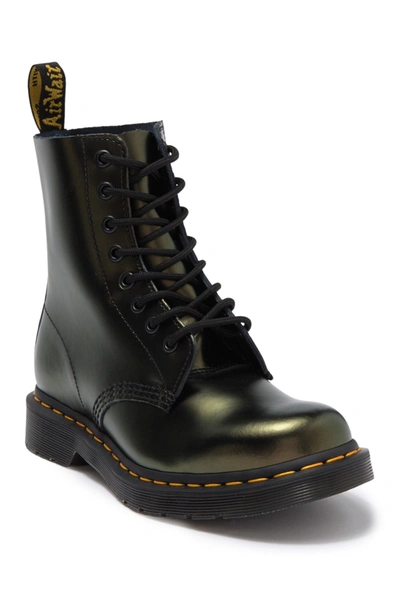 Shop Dr. Martens' 1460 Metallic Pascal Leather Boot In Gold
