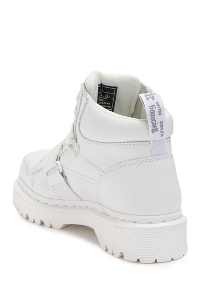Dr. Martens Zuma Ii With Buckle Strap Flat Ankle Boots In White | ModeSens