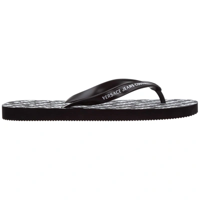 Shop Versace Jeans Couture Fire1 Flip Flops In Black