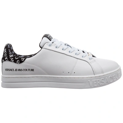Shop Versace Jeans Couture Fondo Court Sneakers In Bianco