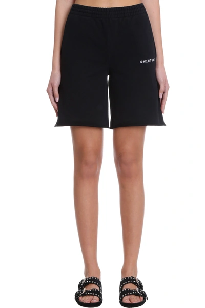 Shop Helmut Lang Shorts In Black Cotton