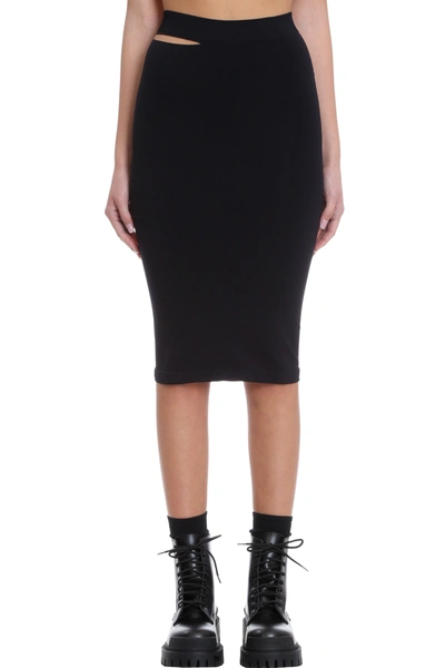 Shop Helmut Lang Skirt In Black Nylon