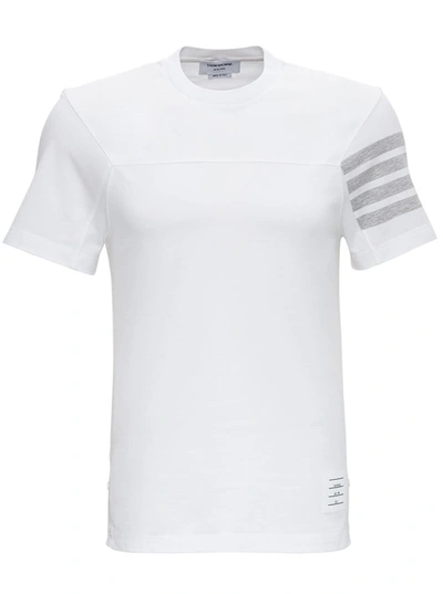 Shop Thom Browne White Jersey T-shirt With Print