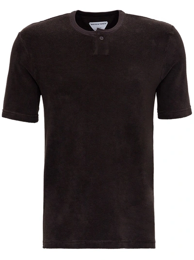 Shop Bottega Veneta Brown Terry Cloth T-shirt