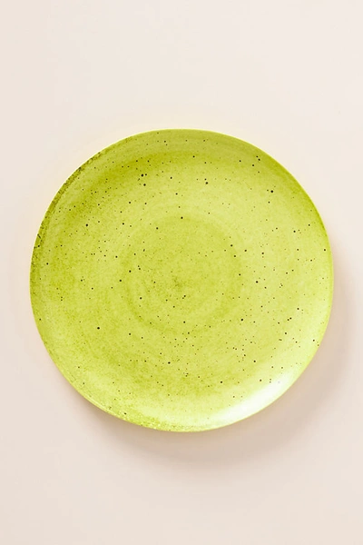 Shop Anthropologie Gigi Bamboo Melamine Dinner Plates, Set Of 4 By  In Green Size S/4 Dinner