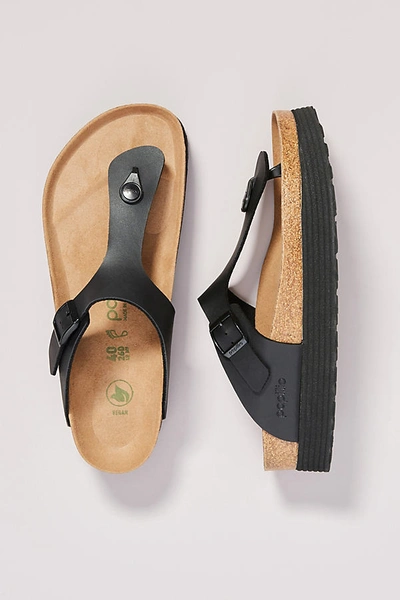 Shop Birkenstock Papillio By  Gizeh Vegan Platform Sandals In Black
