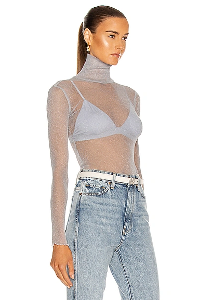 Shop Jonathan Simkhai Standard Charli Turtleneck Top In Sky