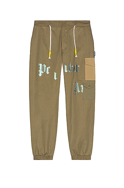Shop Palm Angels Military Cargo Pant In Military Beige