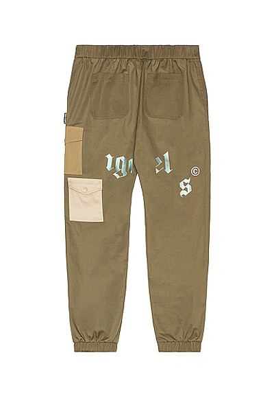 Shop Palm Angels Military Cargo Pant In Military Beige