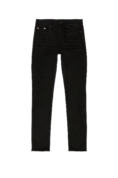 Shop Saint Laurent Skinny Jean In Used Black