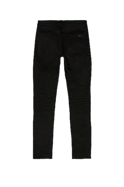 Shop Saint Laurent Skinny Jean In Used Black