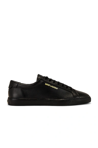 Shop Saint Laurent Andy Sneaker In Black
