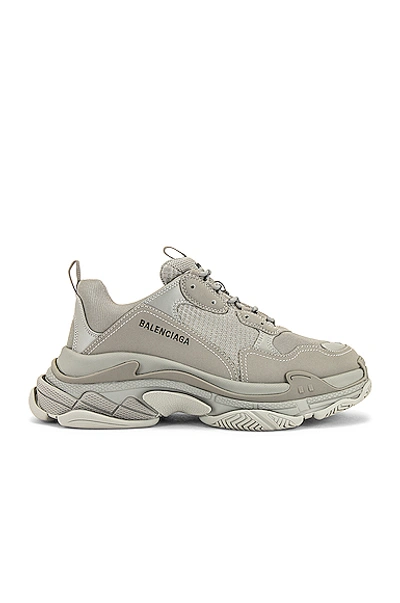 Shop Balenciaga Triple S Sneaker In Grey