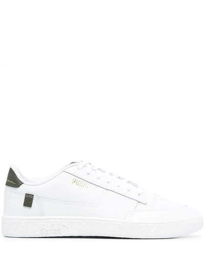 Shop Puma Ralph Sampson Leather Sneakers In White