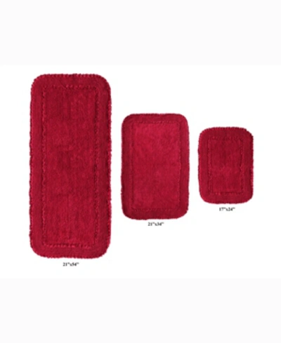 Shop Home Weavers Radiant 3-pc. Bath Rug Set In Red