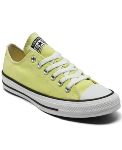 Shop Converse Womens Chuck Taylor All Star Low Top Casual Sneakers From Finish Line In Light Zitron