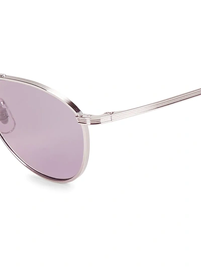Shop Oliver Peoples Aero 54mm Tinted Titanium Aviator Sunglasses In Silver