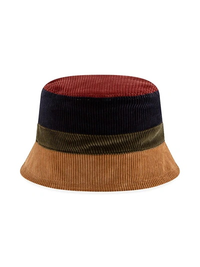 Shop New Era Men's Cotton Corduroy Reversible Bucket Hat In Multi Navy