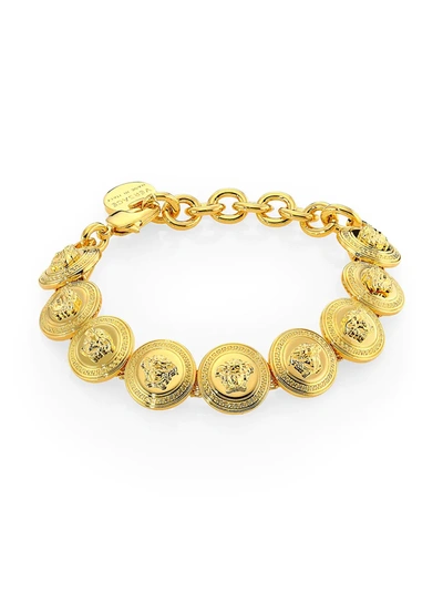 Shop Versace Medusa Link Chain Bracelet In Gold