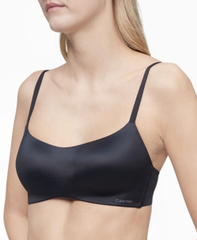Shop Calvin Klein Liquid Touch Lightly Lined Bralette Qf5681 In Black