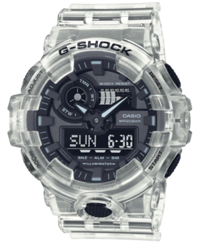 Shop G-shock Men's Analog-digital Clear Resin Strap Watch 53.4mm Ga700ske-7a In White