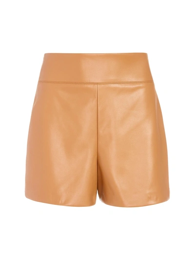 Shop Alice And Olivia Donald High-rise Shorts In Camel