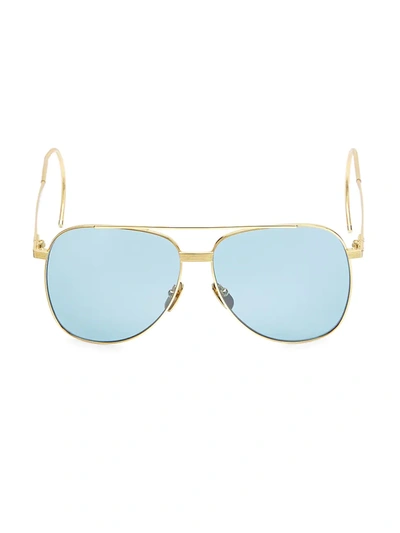 Shop Gucci Fashion Inspired 61mm Pilot Sunglasses In Gold