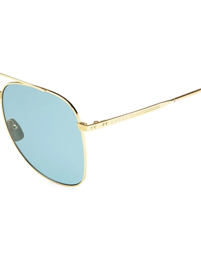 Shop Gucci Fashion Inspired 61mm Pilot Sunglasses In Gold