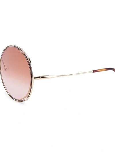 Shop Chloé Women's 61mm Round Sunglasses In Gold