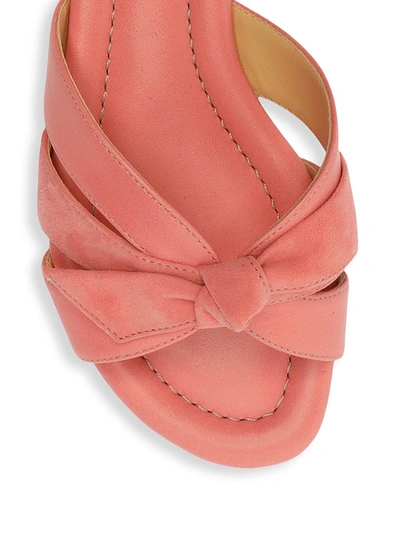 Shop Alexandre Birman Suelita Flat Leather Sandals In Salmon Pink