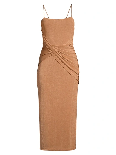 Significant Other Women's Evelyn Draped Jersey Midi Dress In Sand | ModeSens