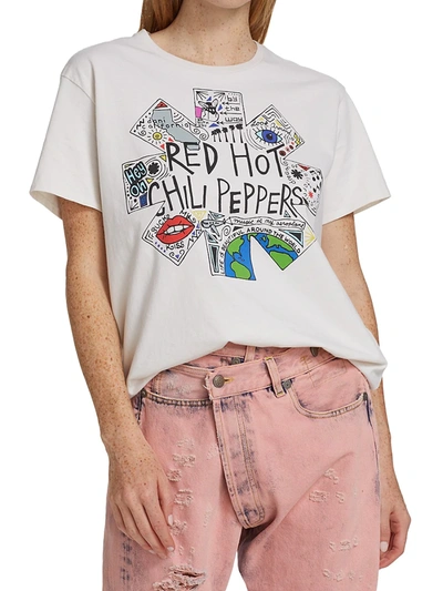 Shop R13 Rhcp Doodle Boy Graphic T-shirt In Dirty White