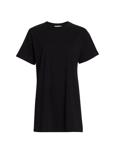 Shop Alice And Olivia Garner Drop-shoulder Boxy T-shirt Dress In Black
