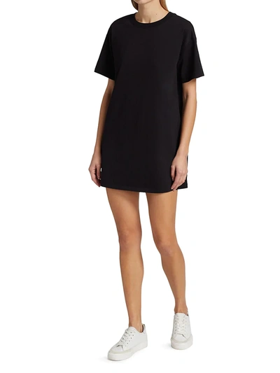 Shop Alice And Olivia Garner Drop-shoulder Boxy T-shirt Dress In Black