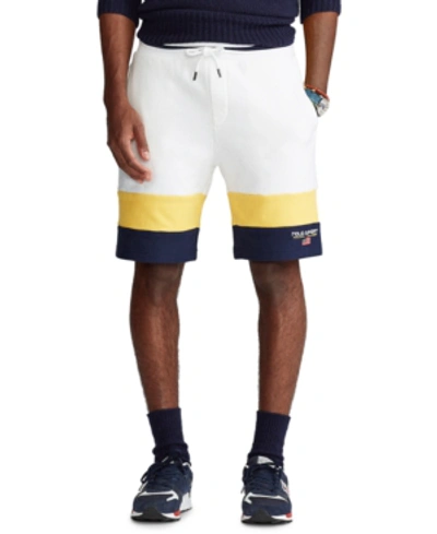 Shop Polo Ralph Lauren Men's 7.5-inch Polo Sport Fleece Shorts In White Multi