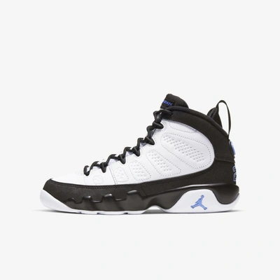Shop Jordan Air  9 Retro Big Kids' Shoe In White,black,university Blue