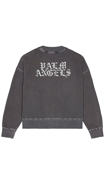 Shop Palm Angels Burning Head Sweatshirt In Black