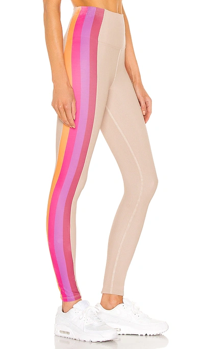 Shop Beach Riot Megan Legging In Taupe Sunset Stripe