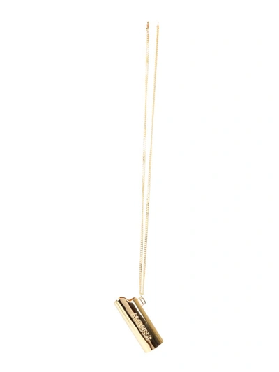 Shop Ambush Lighter Holder Gold Brass Necklace In Not Applicable