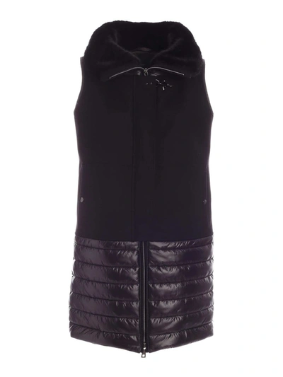 Shop Fay Black Wool Vest