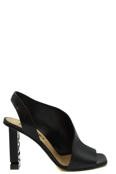 Shop Sergio Rossi Black Leather Sandals