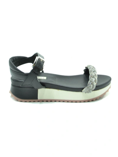 Shop Ninalilou Black Leather Sandals
