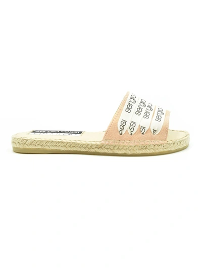 Shop Sergio Rossi Pink Fabric Sandals