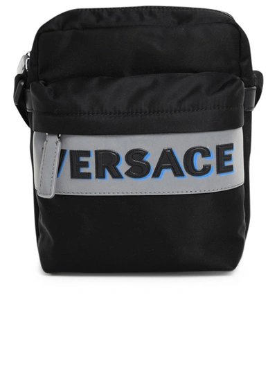 Shop Versace Black Nylon Messenger Bag