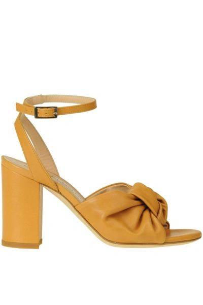 Shop Guglielmo Rotta Yellow Leather Sandals