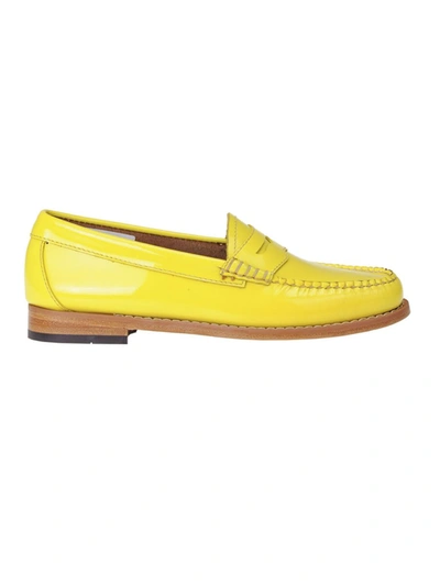 Shop G.h. Bass & Co. Yellow Leather Loafers