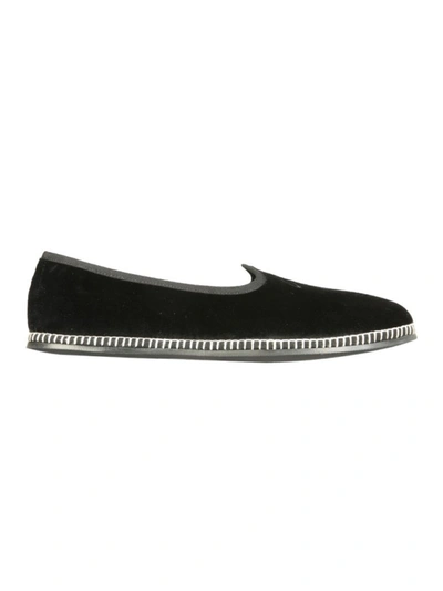 Shop Giuseppe Zanotti Otium Black Velvet Loafers