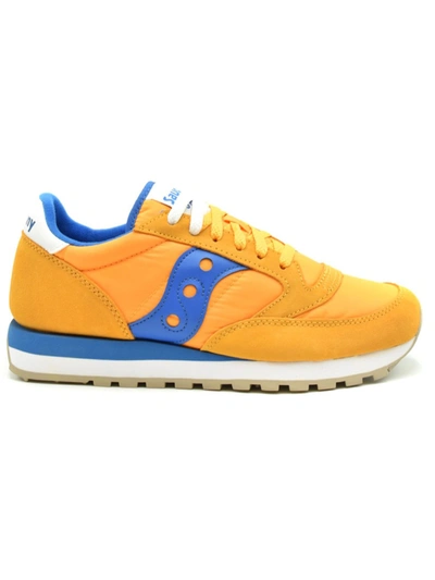 Shop Saucony Orange Suede Sneakers